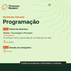 programação do lançamento coletivo da Editora Revista dos Tribunais