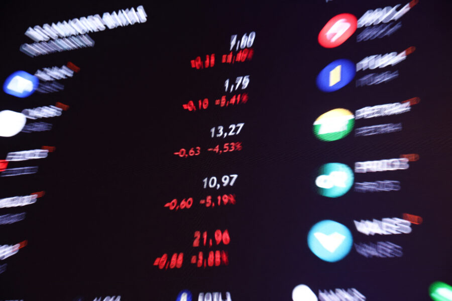 Painel da B3, em São Paulo