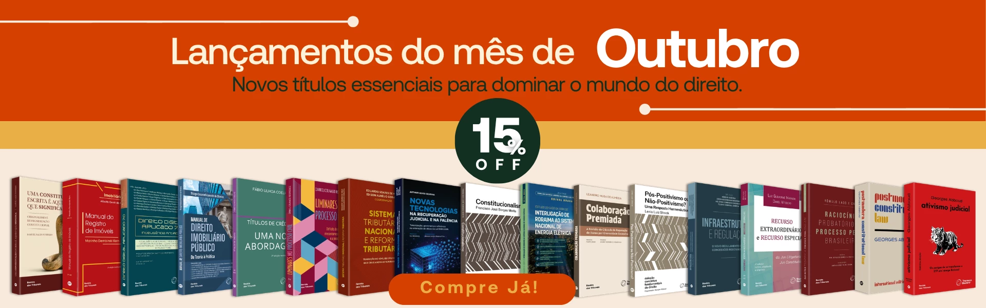 Lançamentos jurídicos de outubro de 2026: obras para interpretar os desafios contemporâneos do Direito